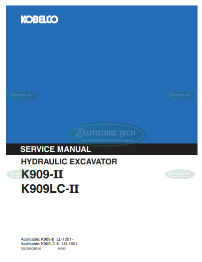 Kobelco Construction Machinery Service Manual – Full PDF Collection for All New Models - Image 4